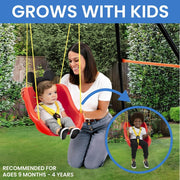 Delta Children Disney Mickey Mouse 2-in-1 Toddler Outdoor Bucket Swing, Red, Ages 9 Months to 4 Years, SW86508MM