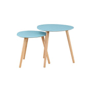 Convenience Concepts No Tools Oslo Nesting End Tables, Sea Foam/Light Oak