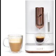 Cafe Affetto C7CEBBS4RW3 7 Inch Countertop Automatic Smart Espresso Machine with Frother, Matte White