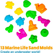 USA Toyz Marine Life Sand Castle Mold Toy Set, 23-Piece Multi-Color Sensory Play for Kids MiniMold_2