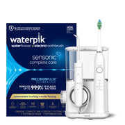 Waterpik Sensonic Complete Care Water Flosser and Sonic Electric Toothbrush Combo, White, CC-04CD010-1
