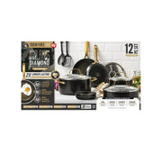 Blue Diamond Gold Edition Ceramic Nonstick 12 Piece Cookware Set - Dishwasher safe