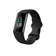 Fitbit GA05183WHTBJ Charge 6 Health & Fitness Tracker Bundle with Bonus Band - Black