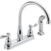 Delta 21996LF Windemere 2-Handle Standard Kitchen Faucet With Side Sprayer, Chrome