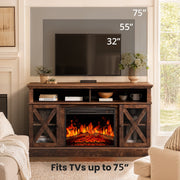 CHITOOMA Electric Fireplace TV Stand, 23