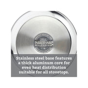 Farberware 75653 Millennium Stainless Steel Cookware 10-Piece Set, Stainless Steel