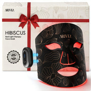 ARIVEA LED Red Light Therapy Face Mask, Wireless Rechargeable, Foldable, 4 Light Modes, Black