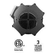Holmes Hex MultiPosition Blower Fan Utility Floor Air Mover, High Velocity Airflow, Black, 3 Speeds, Dual AC Outlets, 14550