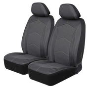 Auto Drive 2202SC10 2PC Low Back Yorke Truck Seat Covers Polyester Black - Universal Fit for Truck