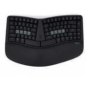 Kinesis mWave Ergonomic Mechanical Keyboard with Gateron Brown Switches, Bluetooth and USB-C Connectivity, Backlit Keys, Integrated Numeric Keypad, Black, KB150P-TAC