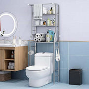 Wakefit Over The Toilet Storage Rack, 3 Tier Freestanding Bathroom Organizer Shelf, Rust-Resistant Metal, Matte White