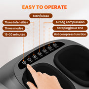 SZRSTH Shiatsu Foot Massager with Heat Deep Kneading for Tired Muscles & Plantar up to Size 11