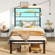 Bestier USWMB01-B700809S-XZBK Twin Size Bed Frame with 49.2