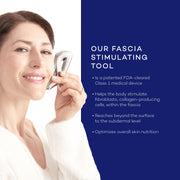 Pause Well-Aging Fascia Stimulating Tool, FDA-Cleared Medical-Grade Stainless Steel Facial Massager for Skin Tightening and Face Lift, Portable, Black, 2900