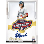 Topps 2025 Chrome Baseball Update Series Value Box, 7 Packs of 4 Cards, Rookie Debut Patch Autographs, Sepia Refractor Parallels, 95080992