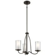 Kichler Lorin Three Light Chandelier, Contemporary Modern Design, Olde Bronze Finish, 18.5 in Wide, 44175OZ