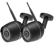 RICHCHO Outdoor Security Cameras, 1080p HD, Wireless, Night Vision up to 40 ft, Motion Detection with Custom Zones, Two-Way Audio, Weatherproof IP67, 2-Pack, ACT391