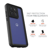 Body Glove 100139385 Tidal Waterproof Phone Case for Motorola moto g STYLUS (2025) - Black/Clear