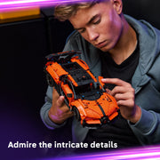 LEGO Technic Bugatti Chiron Pur Sport Hypercar Building Toy, 771 Pieces, Realistic Steering, W16 Engine, Orange and Black, 6588566