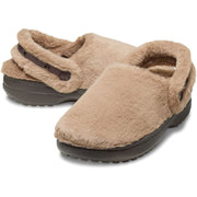 Crocs Classic Unfurgettable Clogs, Cozy Faux Fur Upper, Sink-In Soft Footbed, Milk Chocolate, Unisex, 211116-2JJ-M9W11