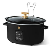 Beautiful 19622 4Qt Slow Cooker with Touch-Activated Display, Black Sesame by Drew Barrymore