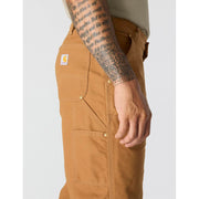 Carhartt Mens Loose Straight Firm Duck Double-Front Dungaree Work Pants, Carhartt Brown, 38W x 30L, 106679