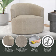 Mainstays MS451348971SWTP Boucle Swivel Chair, Taupe