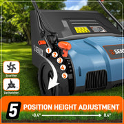 Senix SCE13-M Corded Dethatcher/Scarifier 2 in 1, 15