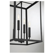 Savoy House Meridian 4-Light Ceiling Pendant Fixture, Matte Black, Adjustable Height 18-72 in, 240W, M30008MBK