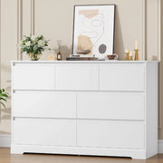 Homfa FMD-076 7 Drawer Double Dresser, 47.2