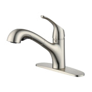 Mainstays 67086W-103209 Pull Out Kitchen Faucet, Satin Nickel Finish, Single Handle