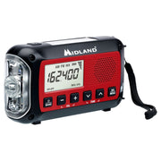 Midland ER40 Emergency Crank Weather Alert Radio, Red/Black
