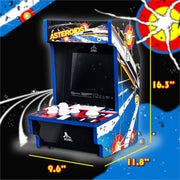Basic Fun! Arcade Classics Atari Asteroids Counter Series Game Machine, 8-Inch Color Display, Built-In Trackball, 5 Classic Games, ACQD1003