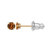 Brilliance Fine Jewelry Girls 14K Yellow Gold November Crystal Stud Earrings U064EST1011P077.WR