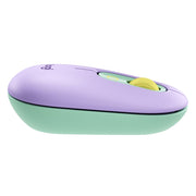 Logitech POP Compact Wireless Mouse, Bluetooth, Ambidextrous, SilentTouch, Purple Mint