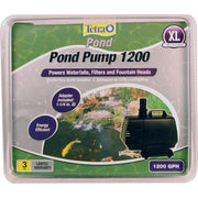 TetraPond Water Garden Pump, 1200 GPH, Magnetic Drive, Durable Plastic, 14.7 ft Lift Height, Includes 1-Inch Adapter, Model 14937