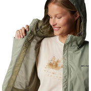 Columbia Womens Arcadia II Waterproof Raincoat, Omni-Tech Breathable, Safari Green, Medium, 153411
