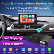 Road Top Wireless Carplay Android Auto Retrofit Multimedia Kit for Audi A6 A7 MMI 3G Radio 2012-2016