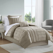Mainstays MS8544409622-21 All in One Reversible Comforter and Sheet Set, 8-Piece, Twin, Washed Stone Texture