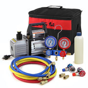 XtremepowerUS 71097 HVAC Vacuum Pump and Multi-Refrigerant Manifold Gauge Set 1/4HP 3 CFM with Cooling Fan