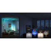 Govee H60B0A11 Uplighter Floor Lamp for Living Room, RGBIC Ripple Projector, Floor Lamp for Bedroom Works with Matter - Black