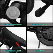HOVERMAX H14M Electric Dirt Bike, 150W Motor, 10 MPH Top Speed, 12-Inch Rubber Wheels, 14.4V 5.2AH Battery, Black