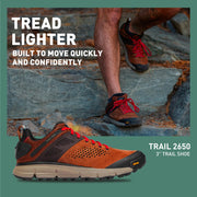 Danner Trail 2650 Leather Hiking Shoes for Men - Brown/Red - 10.5M