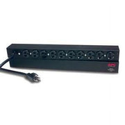 APC Basic Rack 2.4kVA Power Distribution Unit, 10 NEMA 5-20R Outlets, 120V, 1U Rack-Mountable, AP9563