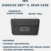 YETI Sidekick Dry 1L Gear Case, Waterproof Dry Bag, Classic Navy