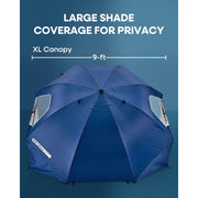 Sport-Brella Premiere XL Sun Shelter Umbrella, 9-Foot Canopy, UPF 50+ Protection, Heavy-Duty Steel Frame, Blue, 250115