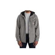 Carhartt Rain Defender Heavyweight Hooded Shirt Jacket, Relaxed Fit, Black Heather, X-Large, 105022-BKH