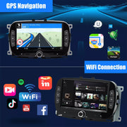 Guwzn Car Stereo Radio for Fiat 500 2016-2019, 7 Inch Android 13 Touchscreen, Wireless and Wired Apple CarPlay, Android Auto, GPS Navigation, Bluetooth, WiFi