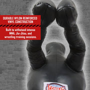 Combat Sports Legged Grappling Dummy, 70 lb, Black, Military-Grade Nylon, 5 ft 4 in