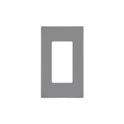 Leviton Decora Screwless 1-Gang Wall Plate, Polycarbonate, Light Gray, Snap-On Installation, 80301-0LG